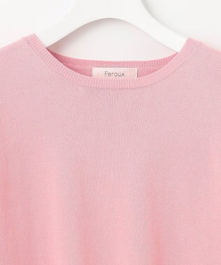 Feroux 【接触冷感・UVカット・洗える】クルーネックハーフスリーブ プルオーバー ピンク系