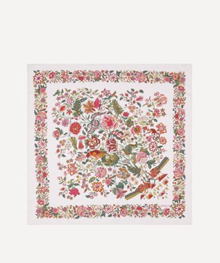 LIBERTY. トロピカル ツリー オブ ライフ シルクスカーフ 90 ピンク