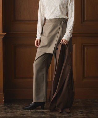 CRAFT STANDARD BOUTIQUE レイヤードデザインパンツ Beige