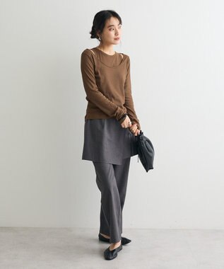 CRAFT STANDARD BOUTIQUE レイヤードデザインパンツ Charcoal Gray