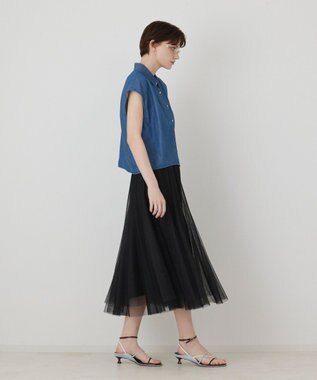 GRACE CONTINENTAL チュールスカート ブラック