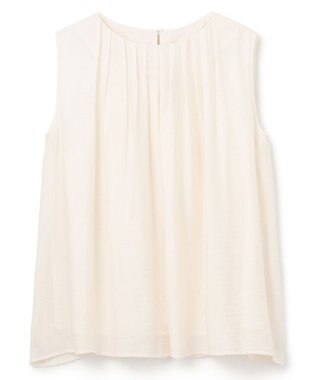 UNFILO ヴィンテージシアー プリーツブラウス エクリュ