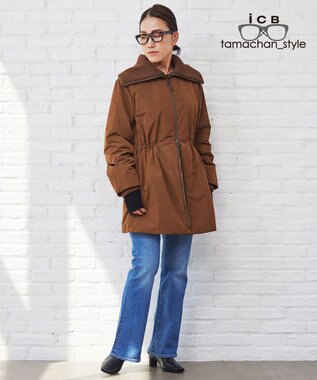 ICB 【ICB×tamachan_style コラボ】スタイルアップ フレアデニム ライトインディゴ系