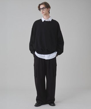 WEGO 【ユニセックス着用ITEM】バルーンクロップドプルオーバー ブラック
