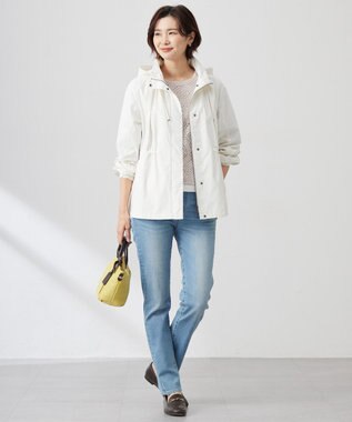 J.PRESS LADIES S 【洗える】BASIC STRETCH DENIM スキニー パンツ ブリーチ系