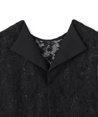 BEIGE， FLUORITE / 異素材コンビ レースブラウス Black