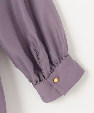 ANY SIS 【洗える】オーガンジーシャーリング ブラウス プラム