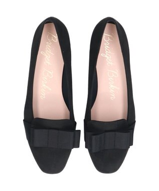 Bridget Birkin 【Bridget Birkin】グログランリボンレインオペラシューズ ブラックスウェード