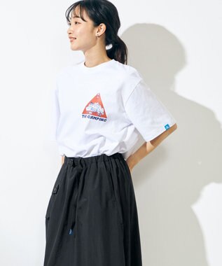 SHARE PARK MENS 【UNISEX】UVカット アートコラボTシャツ〈CAMP〉 ホワイト