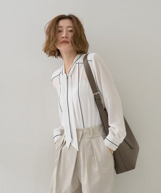 YECCA VECCA ベルトデザインワンハンドルショルダーバッグ Dark Brown