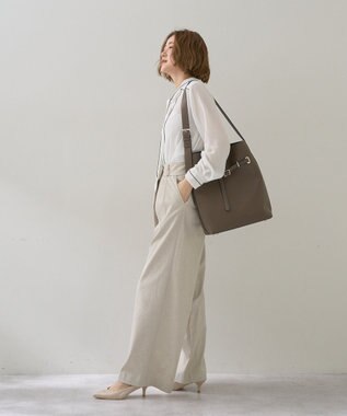 YECCA VECCA ベルトデザインワンハンドルショルダーバッグ Dark Brown