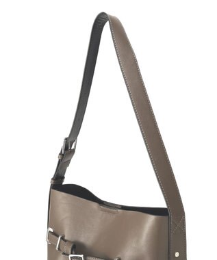 YECCA VECCA ベルトデザインワンハンドルショルダーバッグ Dark Brown