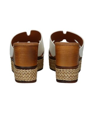 Bridget Birkin 【Bridget Birkin】サイドカットウェッジミュールサンダル アイボリー