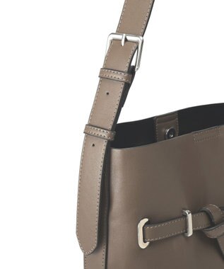 YECCA VECCA ベルトデザインワンハンドルショルダーバッグ Dark Brown