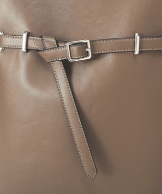 YECCA VECCA ベルトデザインワンハンドルショルダーバッグ Dark Brown