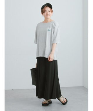 Te chichi 胸刺繍&バックプリントBIGTシャツ グレー