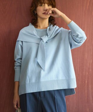 AMERICAN HOLIC バイパチニットスカーフ Light Blue