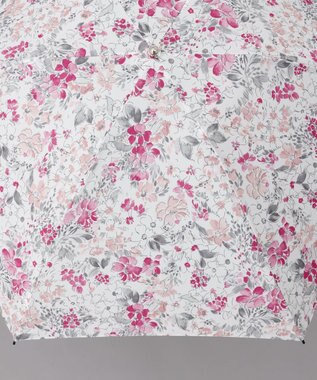 AURORA 【 JILL STUART（ジル スチュアート）】ヴィンテージフラワープリント雨傘（折りたたみ傘） ピンク