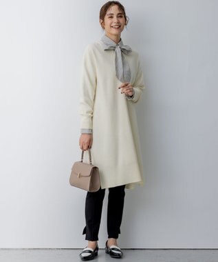 組曲 S 【ボウタイ付き】メッセージシャーティング シャツ アイボリー系1