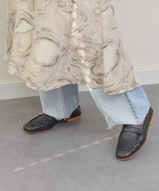 INTER-CHAUSSURES 【INTER-CHAUSSURES】ラウンドトウベーシックローファー ブラック