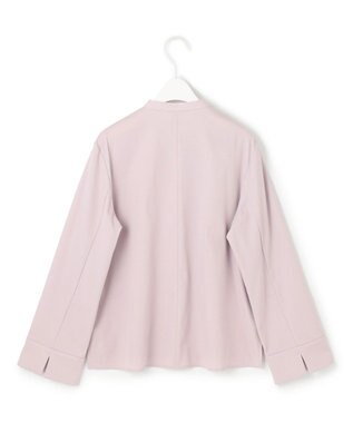 ICB 【洗える】ウォームサテン クロップドシャツ ヘイズピンク系