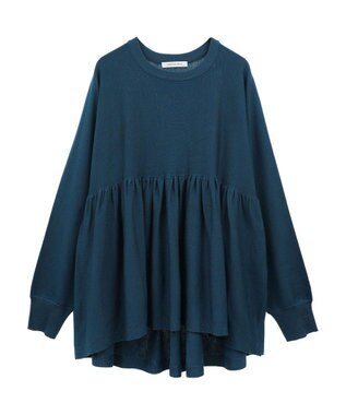 AMERICAN HOLIC ティアードギャザーニットプルオーバー Blue Green