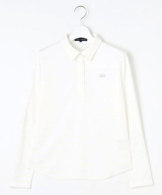 23区GOLF 【WOMEN】ブライトボーダー ポロシャツ 着回し力抜群 1枚で大活躍 高品質 1枚でも◎ ホワイト系