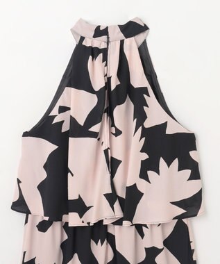 GRACE CONTINENTAL キカプリントホルタードレス ブラック