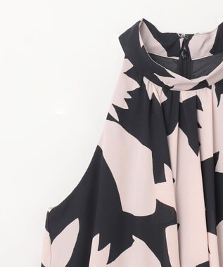 GRACE CONTINENTAL キカプリントホルタードレス ブラック