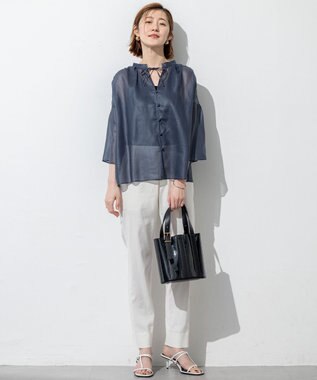 23区 【Oggi8月号掲載】クリア ミニ ショルダーバッグ ブラック系