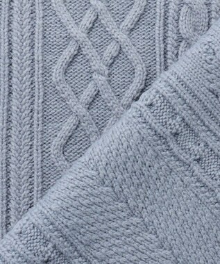 J.PRESS YORK STREET 【UNISEX】アランケーブル クルーニット サックスブルー系