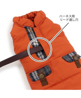 PET PARADISE ペットパラダイス エアベスト 《チェックポケット》  超小型犬 小型犬 オレンジ
