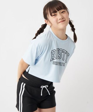 OP／FILA 【RUSTY】Ｔシャツ付きセパレート水着3点セット サックス