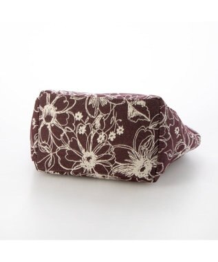 UNBILLION カシュカシュ cache cache / フラワー＆アニマル柄ワンハンドルバッグ ワイン