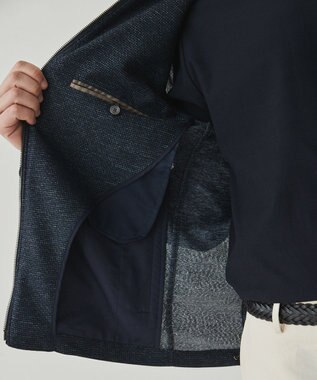 GOTAIRIKU 新素材【洗える/シワになりにくい/ストレッチ】カラミプリント MA-１ブルゾン ネイビー系8