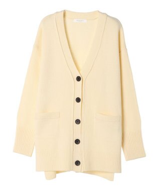 Green Parks 杢調Ｖネックカーディガン Cream