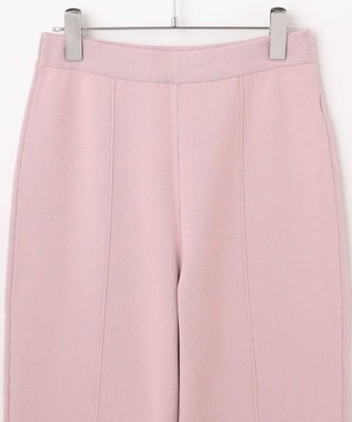 #Newans 【洗える】セミフレアニットパンツ ピンク