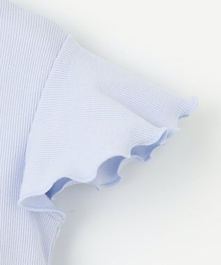 ANY KIDS 刺繍 チュール ワンピース サックスブルー