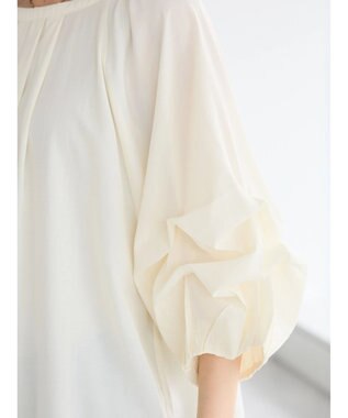 CRAFT STANDARD BOUTIQUE ピンタックホイップスリーブブラウス Ivory