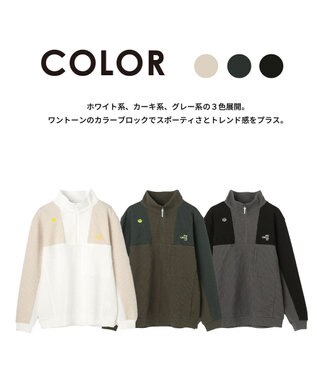 PW CIRCULUS 今が旬トップス！【ドライな肌触り / UV遮蔽率98.9% UVカット / ストレッチ】【MEN】ワッフルハーフジップトップス  ゴルフ グレー系