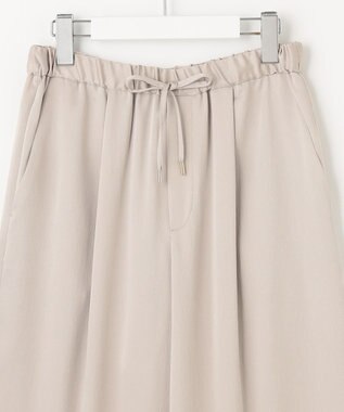 自由区 L 【洗える】チンツサテンタンブラー ワイドパンツ ベージュ系