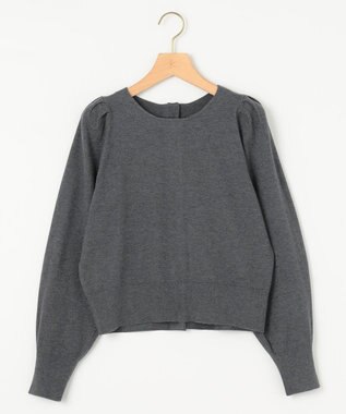 組曲 L 【前後着用可】BOREROタックプルオーバー ニット グレー系