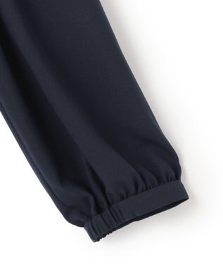 23区 L 【洗える】ジョーゼット フリル ブラウス ネイビー系