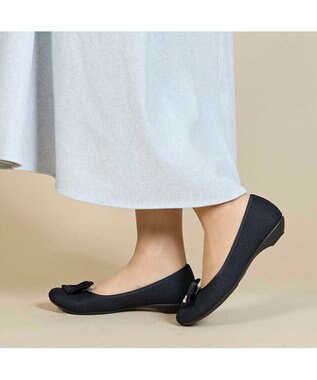 ing <Pitti>2WAYターバンリボンモールドソールパンプス ブラック