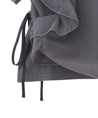 AMERICAN HOLIC チュールレイヤードドロストトップス Charcoal Gray