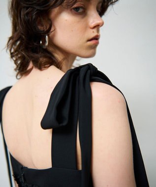 GRACE CONTINENTAL ケミカルフラワーレースワンピース ブラック