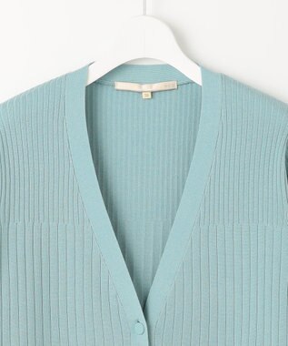 自由区 【洗える・XSサイズあり】ハイツイストコットンアセテート カーディガン ミント系