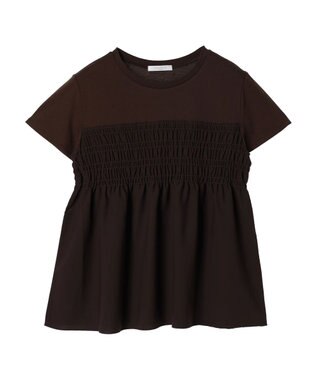 Green Parks シャーリングサテンドッキングプルオーバー Brown