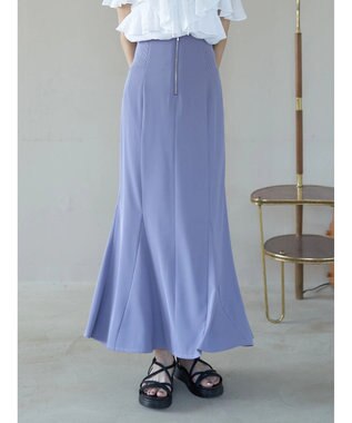 earth music&ecology バックレースサイドリブマーメイドスカート Blue