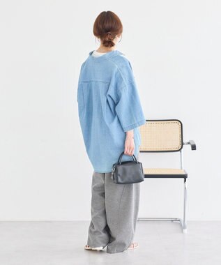 earth music&ecology イージーコクーンパンツ Dark Gray Mixture